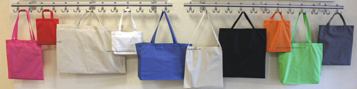 Baumwolltaschen und Kindertäschchen bemalen am Kindergeburtstag